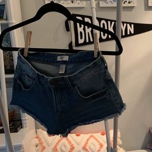 Plain Blue Jean Shorts